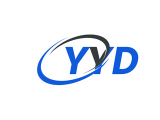 YYD letter creative modern elegant swoosh logo design