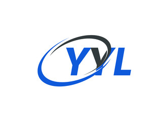 YYL letter creative modern elegant swoosh logo design