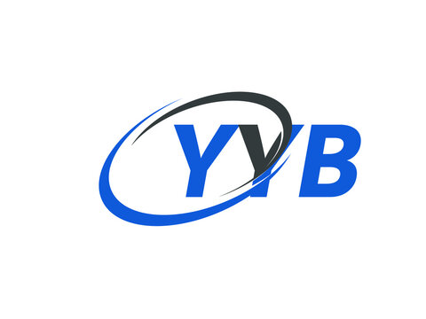 YYB letter creative modern elegant swoosh logo design
