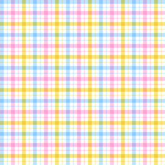 Rainbow Pastel Pink Yellow Blue Plain Scott Plaid Tartan Checkered Gingham Pattern Illustration Tablecloth, Picnic mat wrap paper, Mat, Fabric, Textile, Scarf