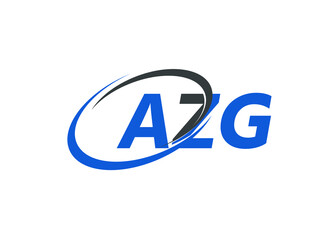 AZG letter creative modern elegant swoosh logo design