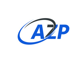 AZP letter creative modern elegant swoosh logo design