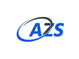 AZS letter creative modern elegant swoosh logo design