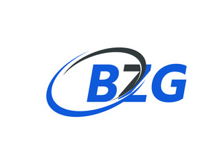 BZG letter creative modern elegant swoosh logo design
