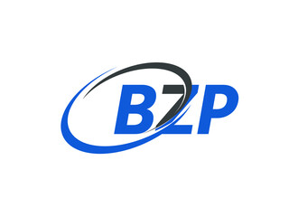 BZP letter creative modern elegant swoosh logo design