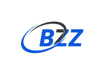 BZZ letter creative modern elegant swoosh logo design