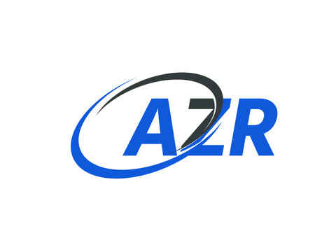 AZR letter creative modern elegant swoosh logo design