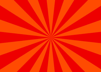 Red ray background. Vector
