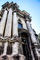 detail of the facade of the cathedral of st mary
