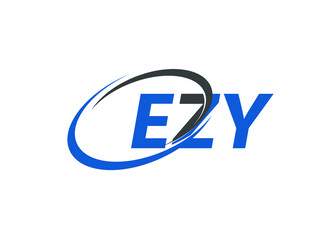EZY letter creative modern elegant swoosh logo design