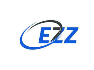 EZZ letter creative modern elegant swoosh logo design
