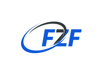 FZF letter creative modern elegant swoosh logo design