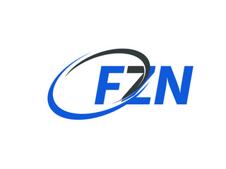 FZN letter creative modern elegant swoosh logo design