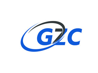 GZC letter creative modern elegant swoosh logo design