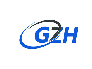 GZH letter creative modern elegant swoosh logo design