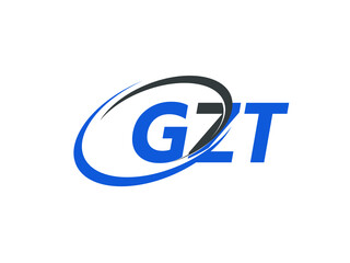 Obraz premium GZT letter creative modern elegant swoosh logo design