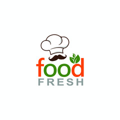 Fresh food logo design Royalty Free Vector