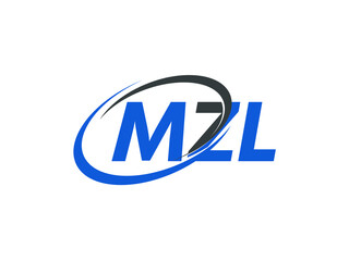 MZL letter creative modern elegant swoosh logo design