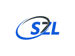 SZL letter creative modern elegant swoosh logo design