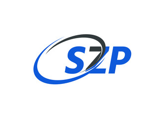 SZP letter creative modern elegant swoosh logo design