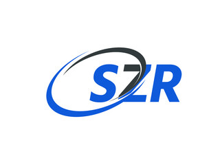 SZR letter creative modern elegant swoosh logo design