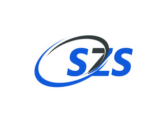 SZS letter creative modern elegant swoosh logo design