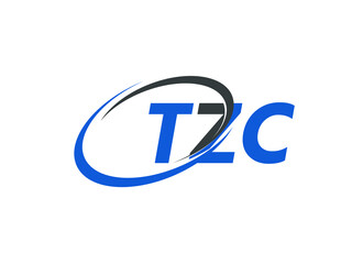 TZC letter creative modern elegant swoosh logo design