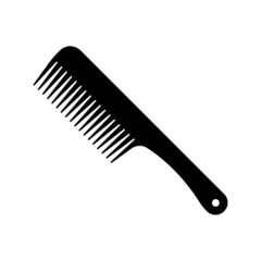 Comb icon. Black silhouette. Side view. Vector simple flat graphic illustration. Isolated object on a white background. Isolate.