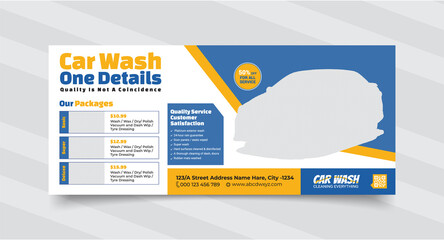 Billboard design for car washes company