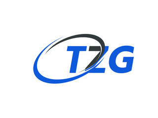 TZG letter creative modern elegant swoosh logo design