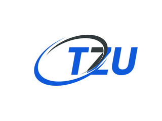 TZU letter creative modern elegant swoosh logo design