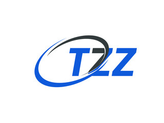 TZZ letter creative modern elegant swoosh logo design