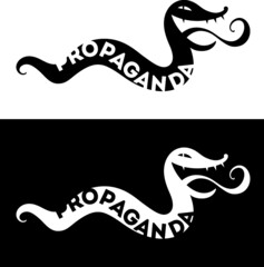 Propaganda - abstract image, allegory, a snake as an image of propaganda