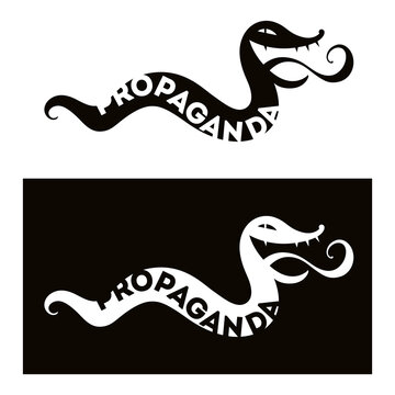 Propaganda - abstract image, allegory, a snake as an image of propaganda