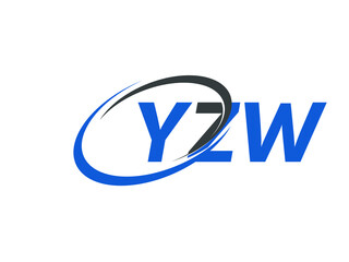 YZW letter creative modern elegant swoosh logo design