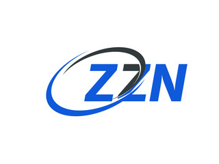ZZN letter creative modern elegant swoosh logo design