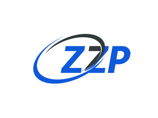 ZZP letter creative modern elegant swoosh logo design