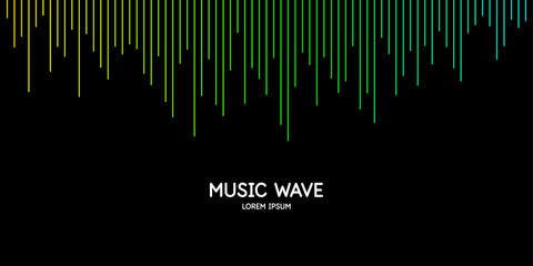 Vector illustration of music wave in the form of the equalizer