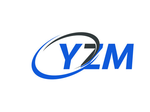 YZM letter creative modern elegant swoosh logo design