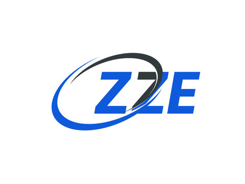 ZZE letter creative modern elegant swoosh logo design