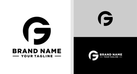 GP LOGO MONOGRAM NEGATIVE SPACE EDITABLE