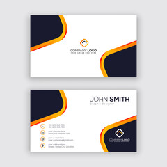 creative and clean business card vector template yellow and black