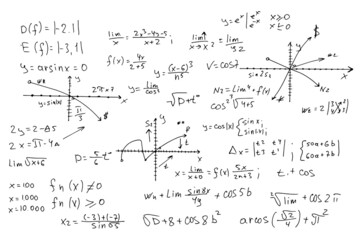 mathematical formulas, scientific schemes. vector
