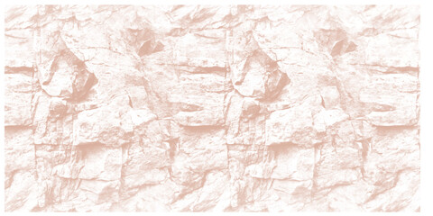 Artistic vector illustration of natural stone in beige color on white background