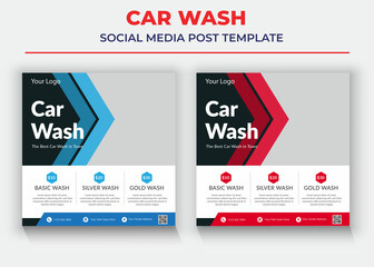 Car Wash Social Media Templates, Car sale Social Media