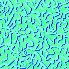 Trendy colorful scribble. Vivid fluorescent colors. Vector. Abstract seamless pattern. Design for fabric, wallpaper.