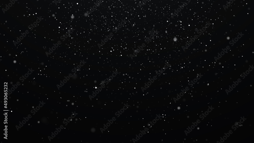 Poster dust particle glow. energy flow on a black background. abstract background of particles. 3d renderin