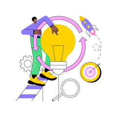 Project life cycle abstract concept vector illustration. Successful project management, stages of project completion, task assignment, business case, resource requirements abstract metaphor.