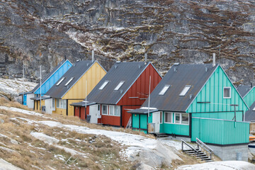 tipical artic wooden house in north pole