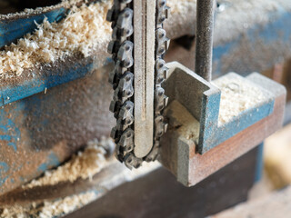 Powermatic Chain Mortiser in a factory